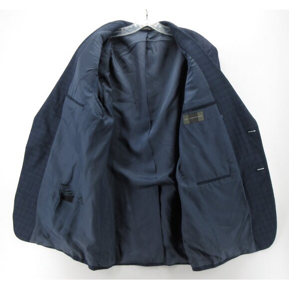 VINTAGE Hart Schaffner Marx Sport Coat 41 Long Blazer Wool Plaid USA * - Picture 11 of 16